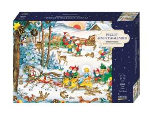 Pusselkalender Släde 1000 Bitar