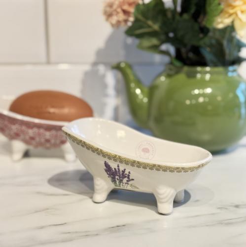 Tvålfat Badkar Porslin Lavendel
