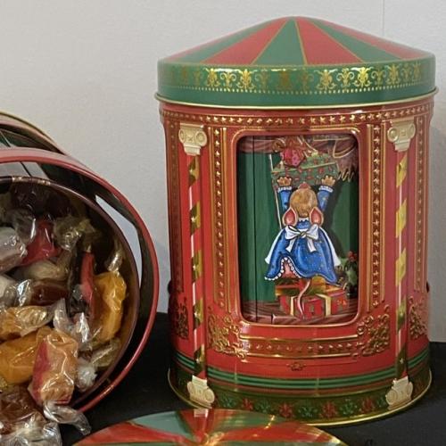 Plåtburk Speldosa Julmöss