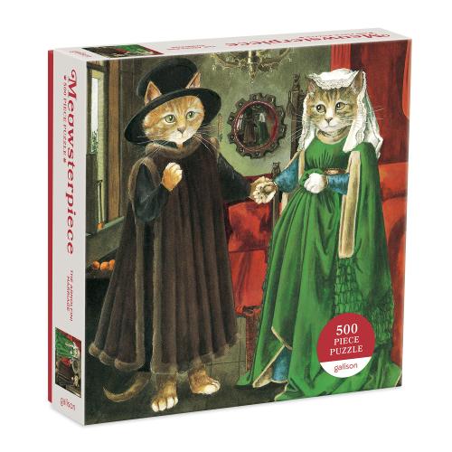 The Arnolfini Marriage Meowsterpiece of Westen Art Pussel 500 Bitar
