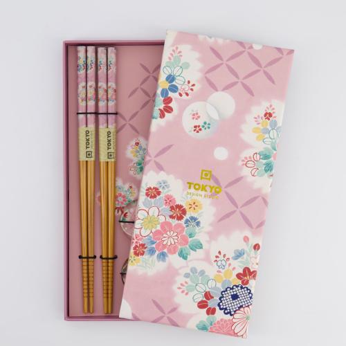 Chopsticks Giftset Pink Flower
