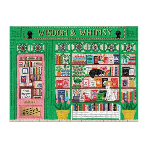 Wisdom & Whimsy Bookshop Pussel 100 Bitar