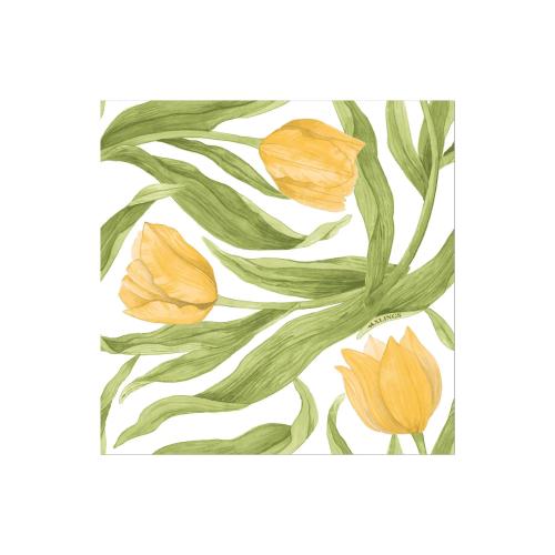 Axlings Middagsservetter Tulpaner Gul 40x40cm