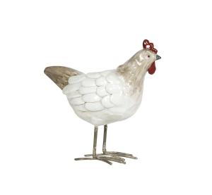 Tupp/Höna Glans Vit 15cm