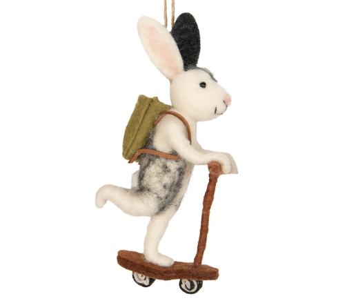 Ulldjur Kanin På Spark Grå