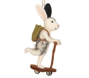 Ulldjur Kanin På Spark Grå