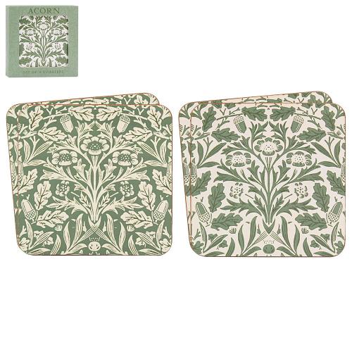 Coasters William Morris Acorn 4-pack