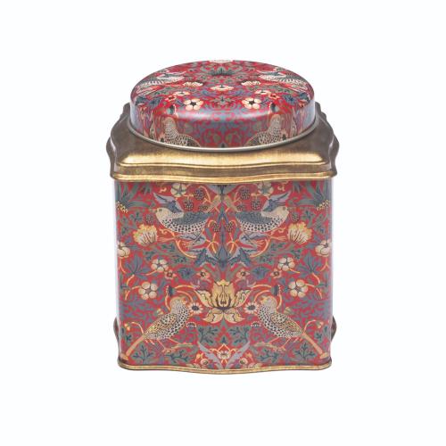 Plåtburk Pagode Strawberry Thief Röd 200g