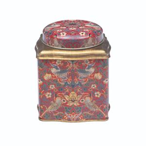 Plåtburk Pagode Strawberry Thief Röd 200g