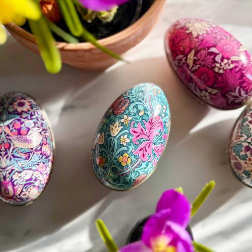 Plåtägg William Morris Blå12 cm