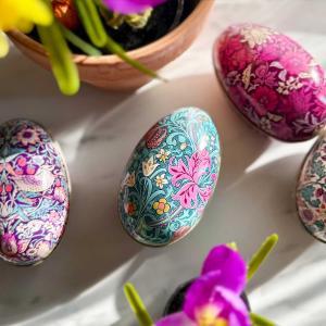 Plåtägg William Morris Blå12 cm