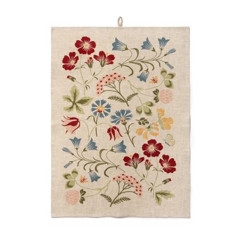 Kökshandduk Sju Blomster 100% linne