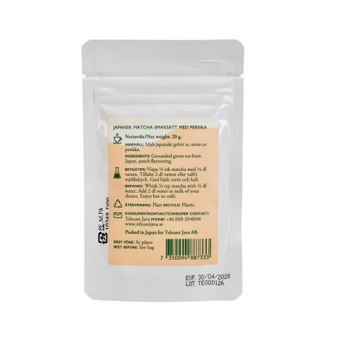 Peach Matcha pulver 20g 