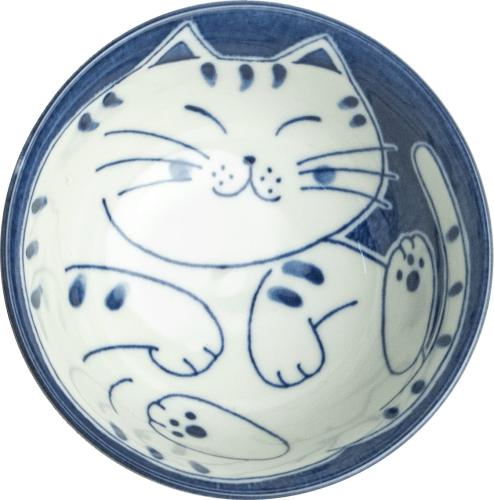Japansk Skål Neko Blå 15cm