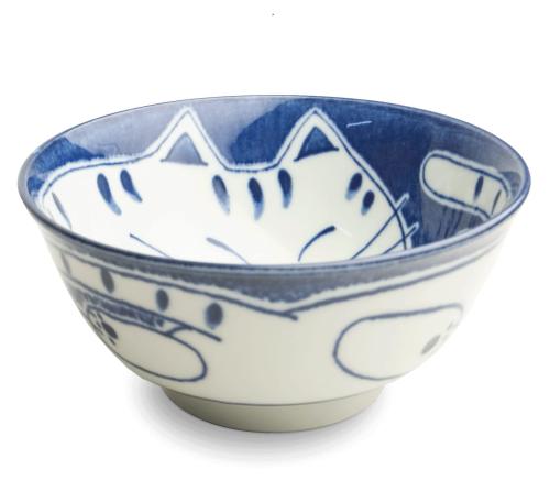 Japansk Skål Neko Blå 15cm