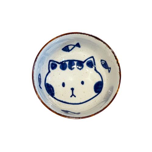 Japansk Skål Katt & Fiskar 13cm