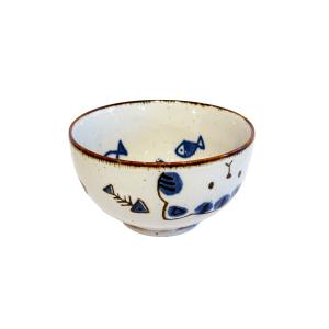 Japansk Skål Katt & Fiskar 13cm