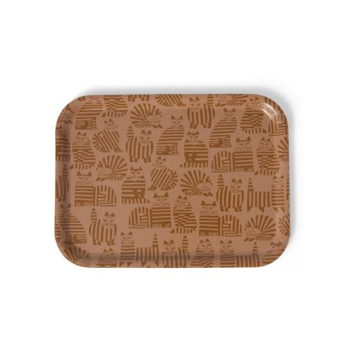 Bricka Lisa Larsons katter beige 27x20cm