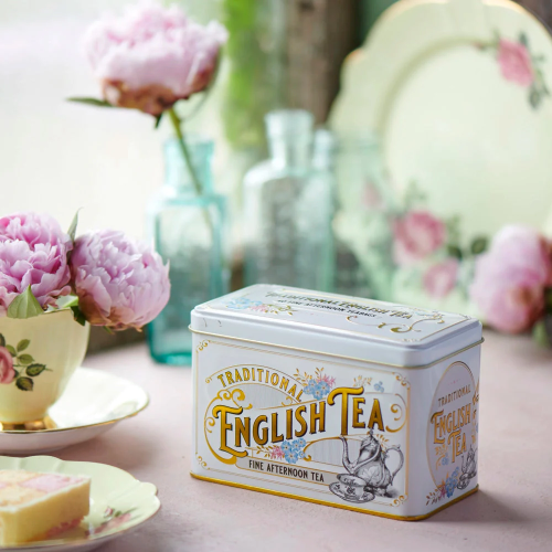 Vintage Victorian Ivory Afternoon Tea 40 Teabag Tin