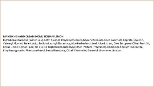 Maioliche Hand Cream Sicilian Lemon 100ml