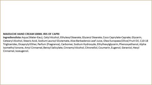 Maioliche Hand Cream Iris of Capri 100ml