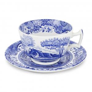 Spode Blue Italian Frukostkopp med fat 0,28L