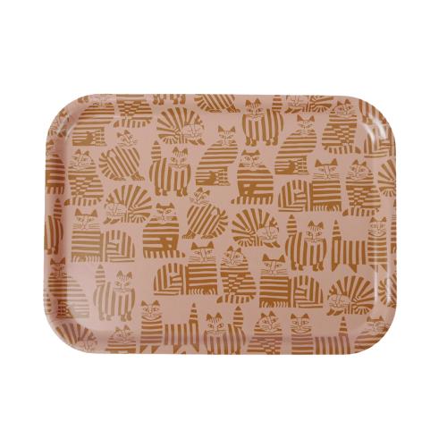 Bricka Lisa Larsons katter beige 27x20cm