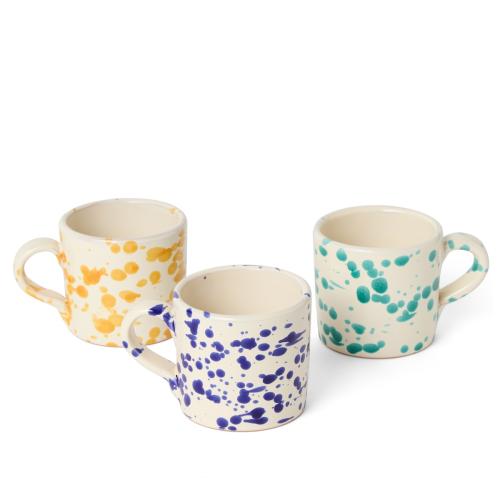 Mugg Spruzzi Gul med handtag