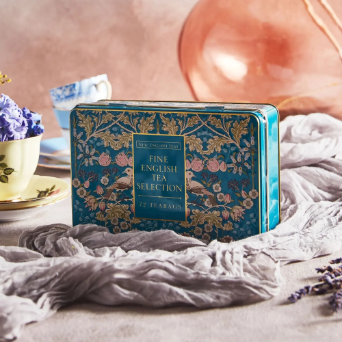 Teal Song Thrush 72 Teabag Selection Tin