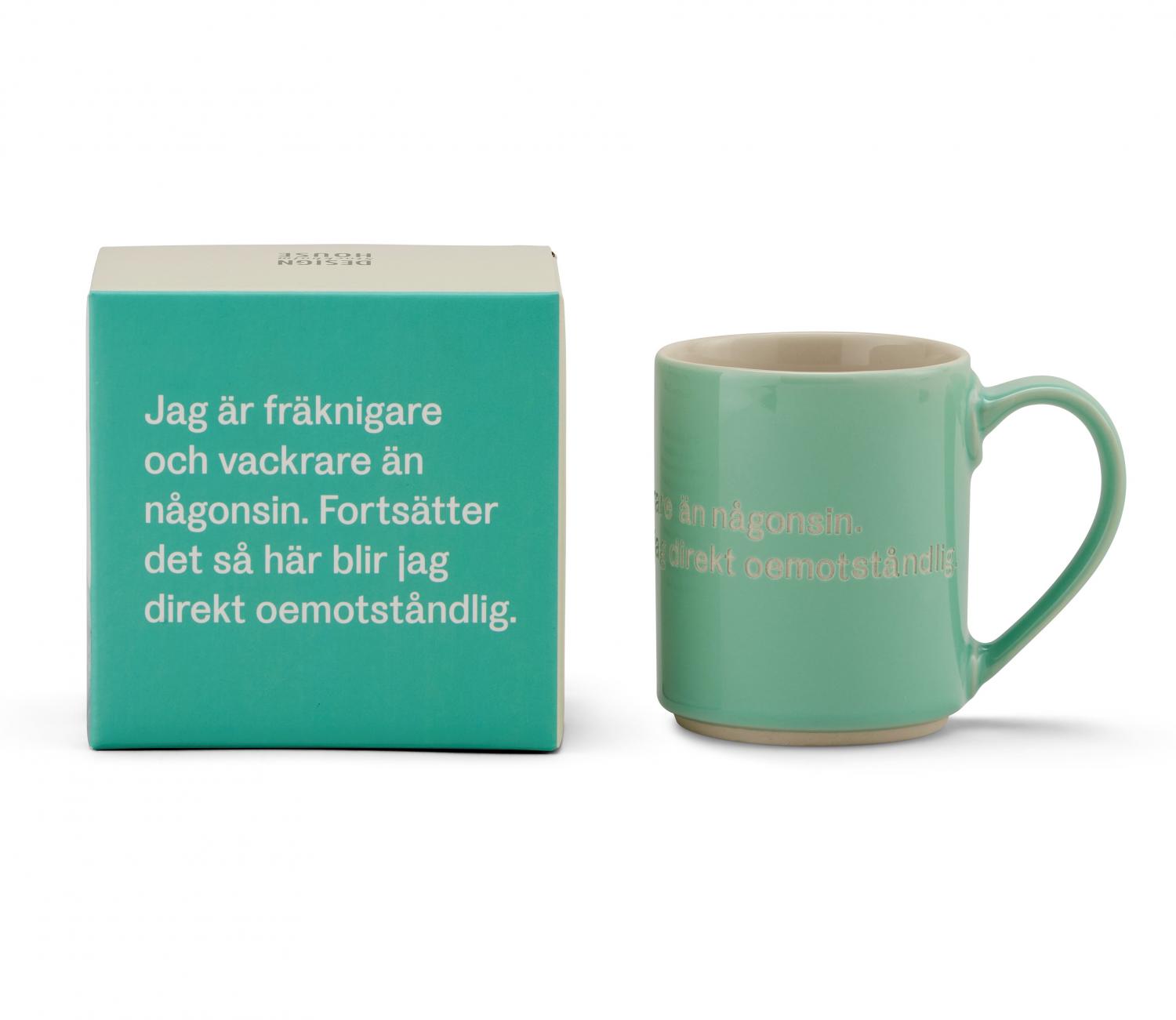 Astrid Lindgren Mugg Jag Är Fräknigare Och Vackrare Än Någonsin Grön