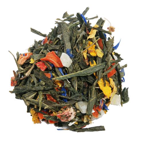 Grön Fredagsmys - grönt te med jordgubb och ananas