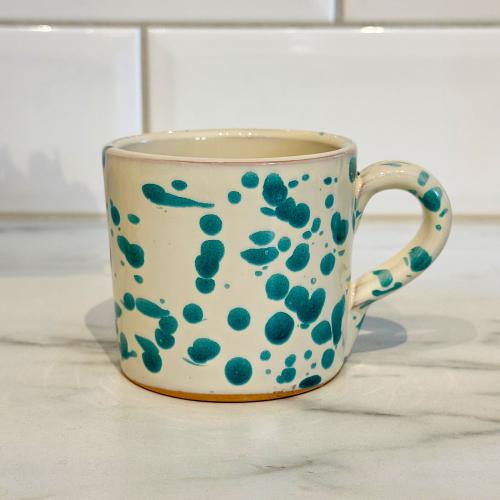 Mugg Spruzzi Turkos med handtag