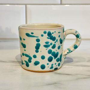 Mugg Spruzzi Turkos med handtag