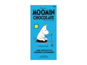 Muminchoklad Mumintrollet Blåbär Lingon & Mörk Choklad 70%