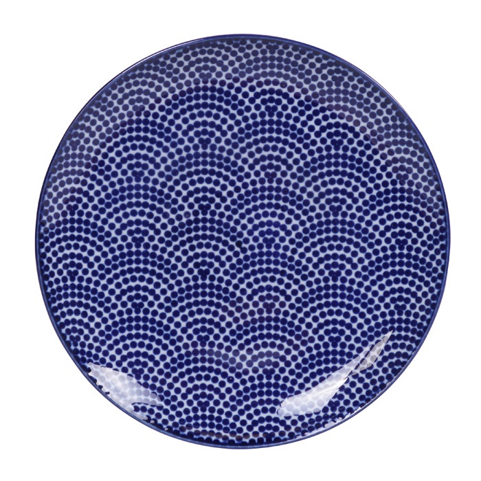 Tokyo Design Studio Nippon Blue Tallrik Dots 16cm