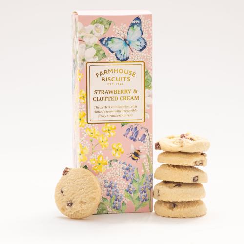 English Garden Milk Strawberry & Clotted Cream Biscuits I Ask 150g