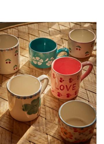 Handmålad Mugg Cherries 420ml