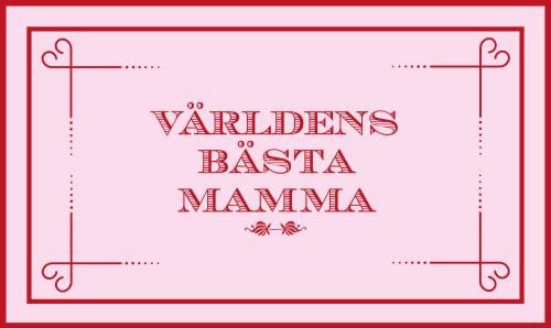 Tevykort Världens Bästa Mamma