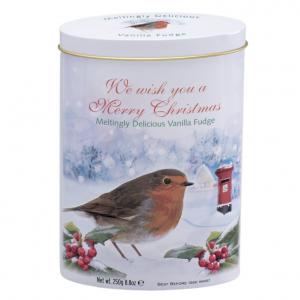 Gardiners Vanilj Fudge Merry Christmas Robin 250g