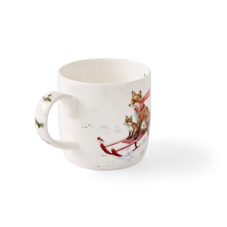 Wrendale Mugg Sleigh Ride Fox 0,31L