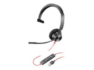 Headset Trådbundet Poly Blackwire 3310 Usb-A Mono