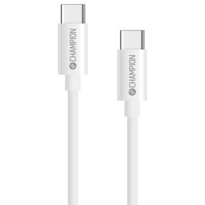 Kabel Champion Usb-C till Usb-C 60W 1M Vit