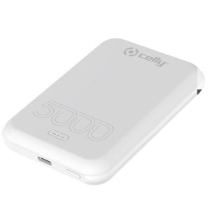 Tillbehör Celly PowerBank 15W MagSafe  5000mAh Vit