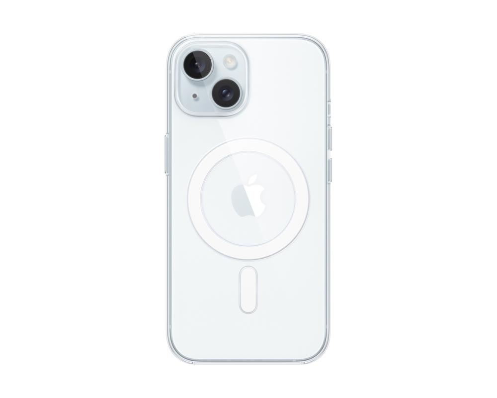 Baksideskal Apple Iphone 15 Transparent skal med MagSafe