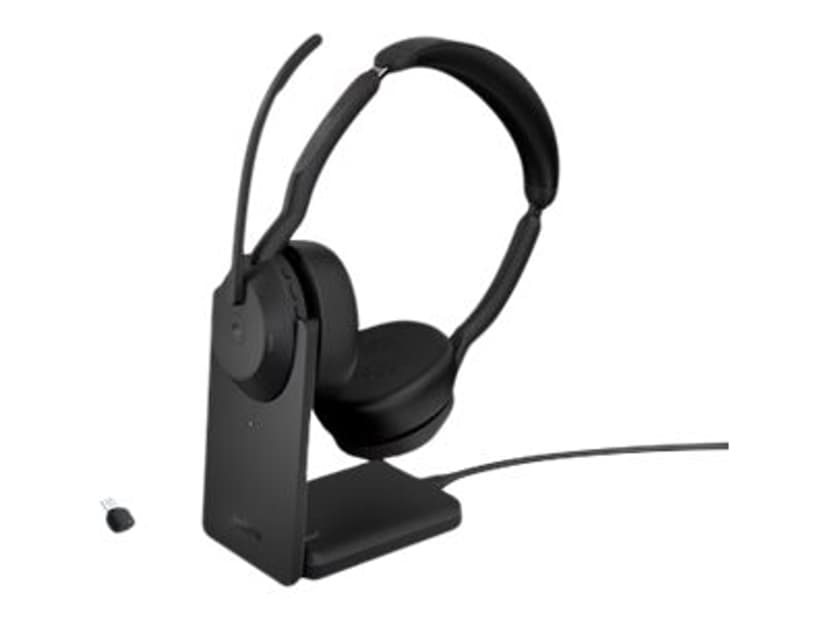Headset Bluetooth Jabra Evolve2 55 Link380c UC Stereo med Ställ