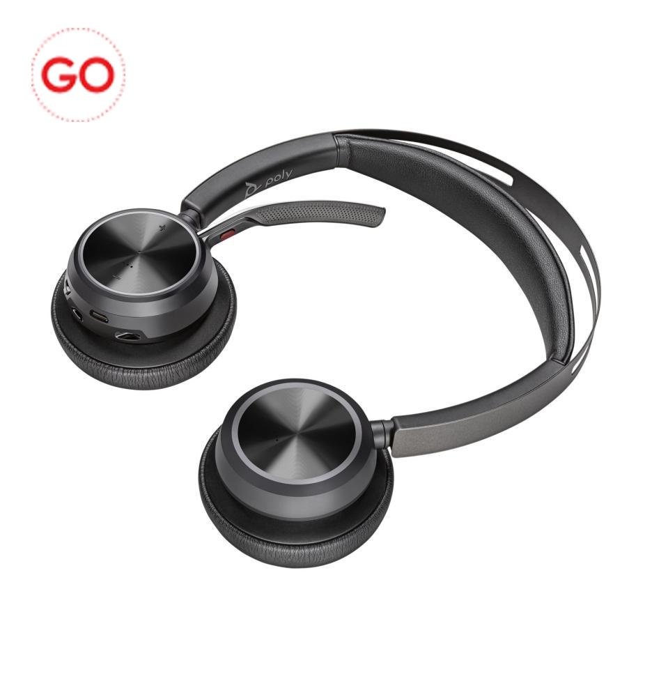 Headset Bluetooth Poly Focus 2  Usb-A Stereo