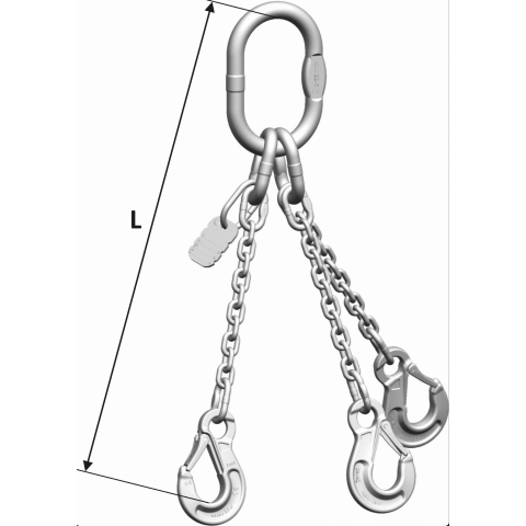 Lyftkätting rostfri 3-part