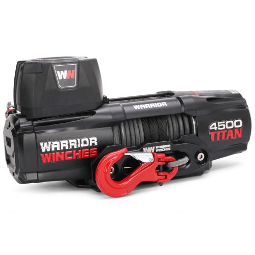 Warrior Winches Titan 4500 Elektrisk vinsch, 12V Armortek Syntet