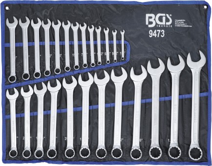 Blocknyckelsats Tumstorlekar 1/4" - 1,1/4", 25 ,,,