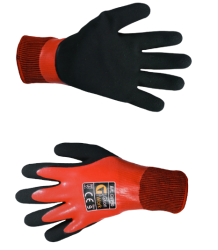 Arbetshandske double winter grip